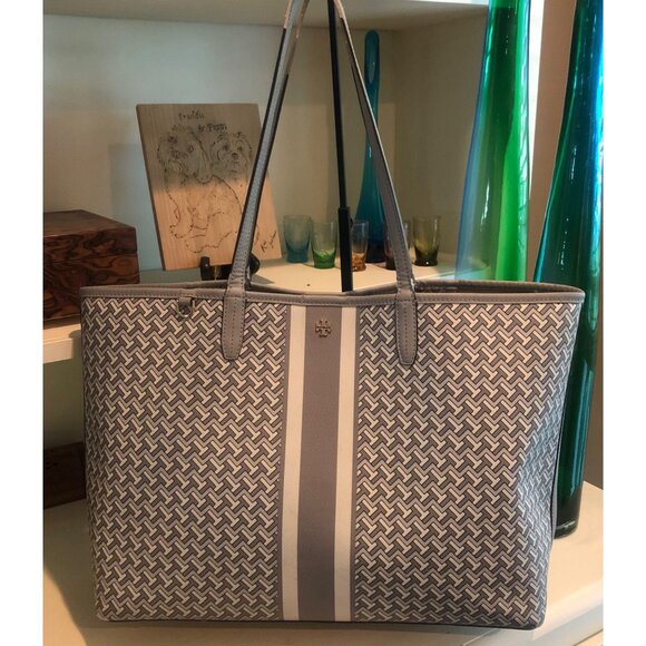 TORY BURCH Tote Bag French Gray T Zag - Picture 15 of 15